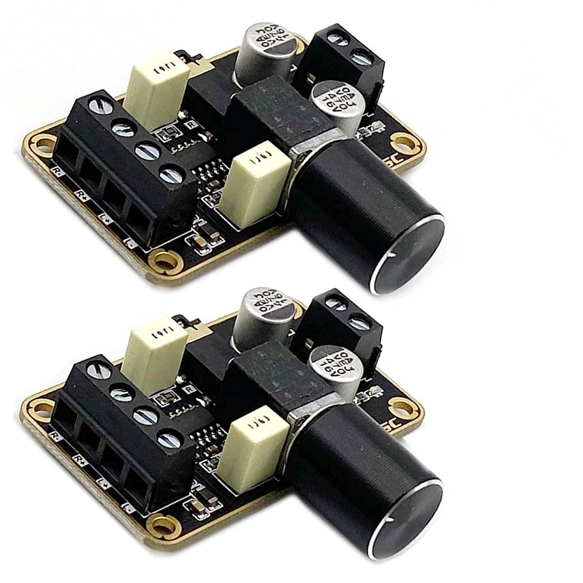 Kiro&Seeu 2Pcs Pam8406 Mini Audio Amplifier Board Dc 5V, 5W+5W Amplifier Module, Digital Power Amp Module Class D 2.0 Dual Chann