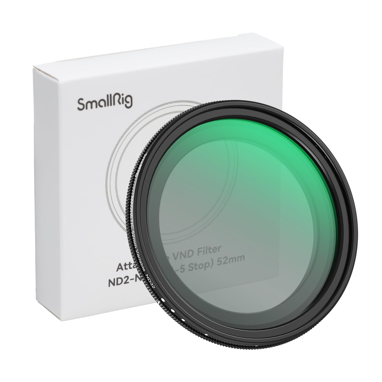 Smallrig 52Mm Magnetic Variable Nd Filter Nd2 Nd32 (1 5 Stops) No X Cross Hd Optical Glass Waterproof Scratch Resistant Magnetic