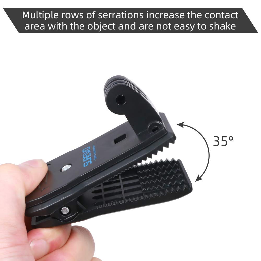 Surewo Backpack Strap Mount Quick Clip Mount Compatible With Gopro Hero 13/12/11/10/9/8/7/6(2018)/5 Black,Dji Osmo Action 5 Pro/4/3/2 And More