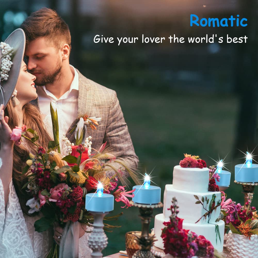 Boakboary Tea Lights Flameless Battery Operated Candles 50Pack Led Flickering Votive Candle Long Lasting 200 Hours, Realistic An