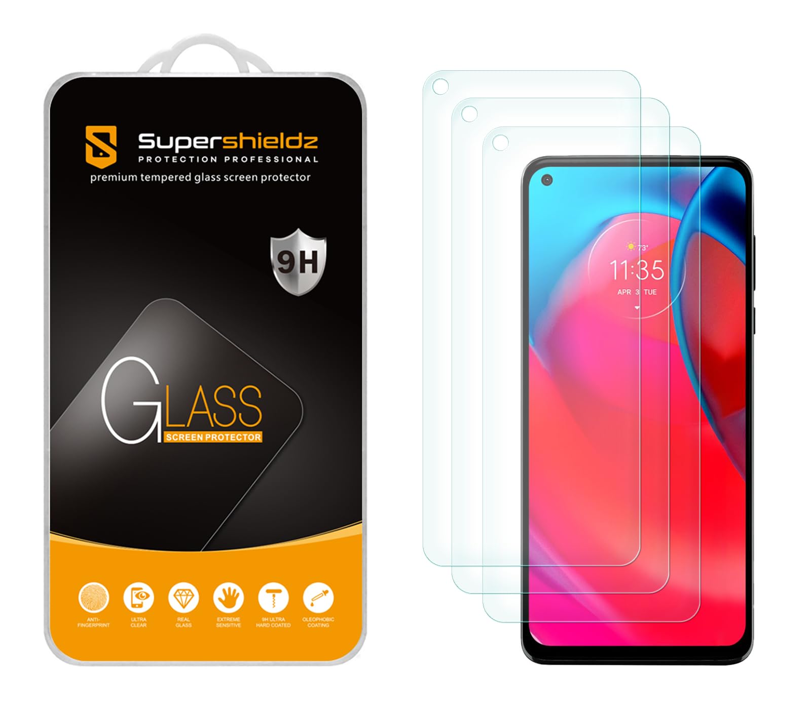 Supershieldz (3 Pack) Designed For Motorola Moto G Stylus 5G [Not Fit For 2022 Model] Tempered Glass Screen Protector, Anti Scra
