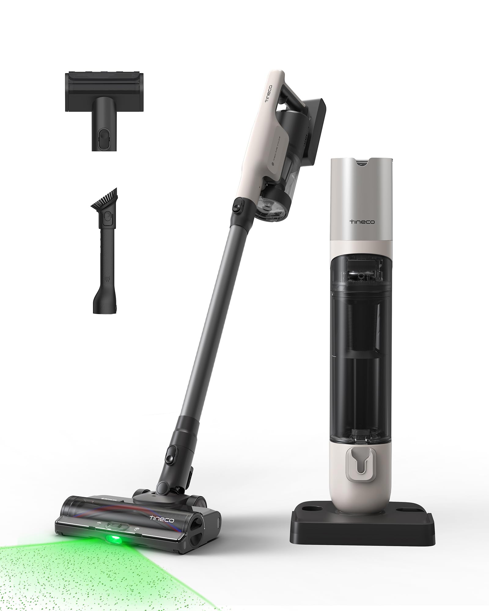 Tineco Pure ONE Station 5 Pro Cordless Smart Stick Vacuum, Automatic Dust Collection,Full-Path Self-Cleaning, 200AW Powerful Suc