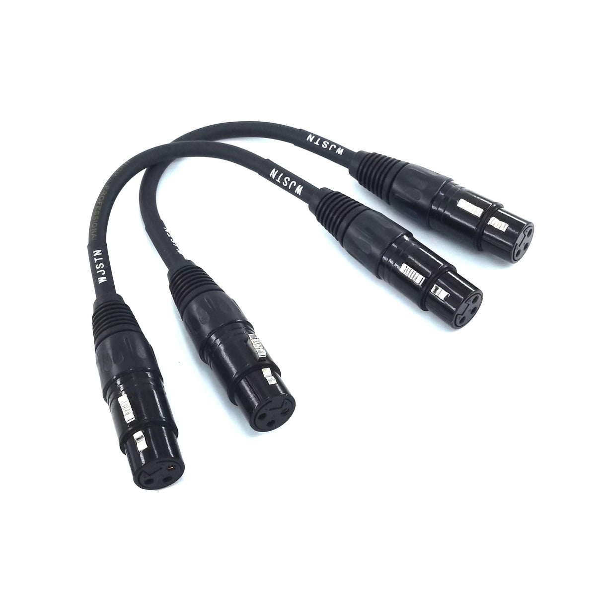 Wjstn Xlr Female To Female Adapter 3 Pin Mic Cord ,6 Inches Xlr Interconnection Cable Splitter 2 Pack