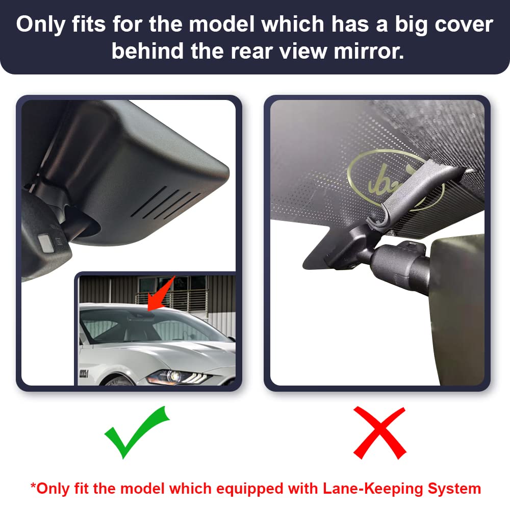 Fitcamx 4K Dash Cam Suitable For Ford Mustang 2019 2023 Gt Ecoboost Premium Mach 1 Shelby Gt500 Gt350 Bullitt, Oem Style, Uhd 21