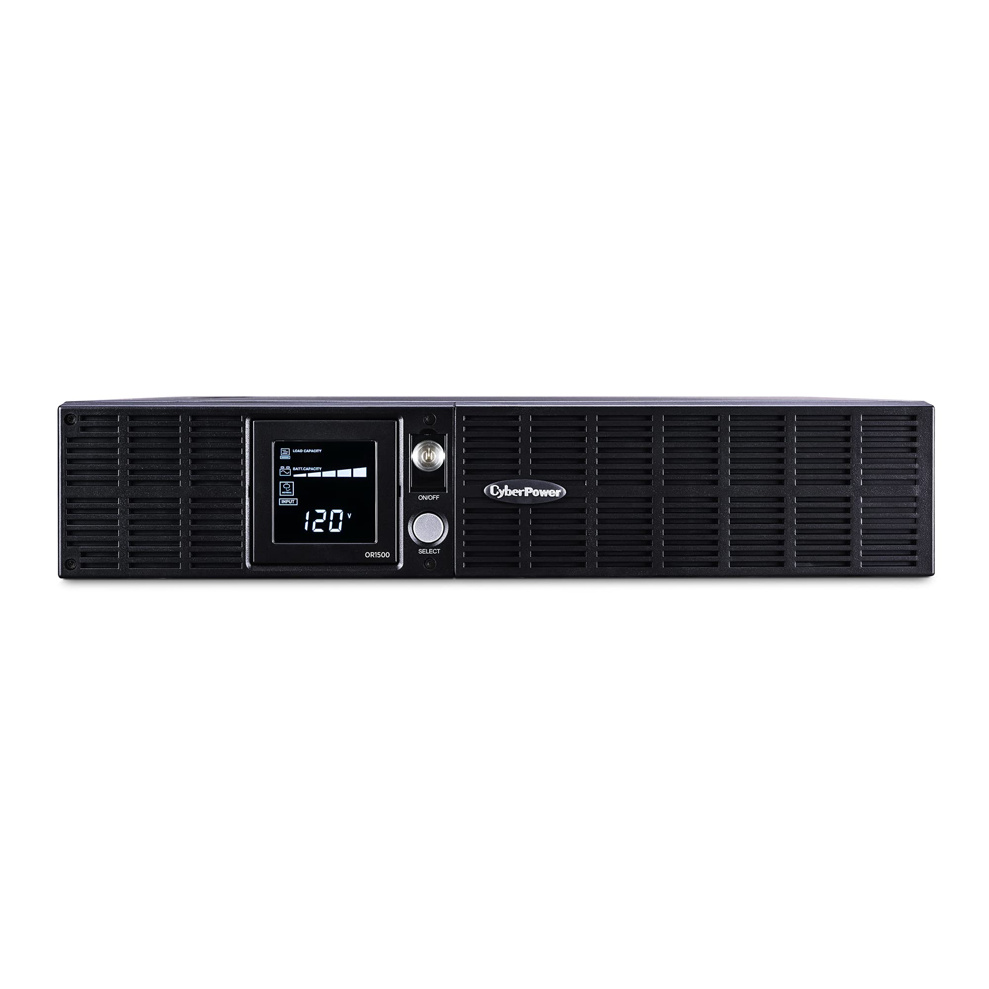 Cyberpower Or1500Lcdrt2U Smart App Lcd Ups System, 1500Va/900W, 8 Outlets, Avr, 2U Rack/Tower