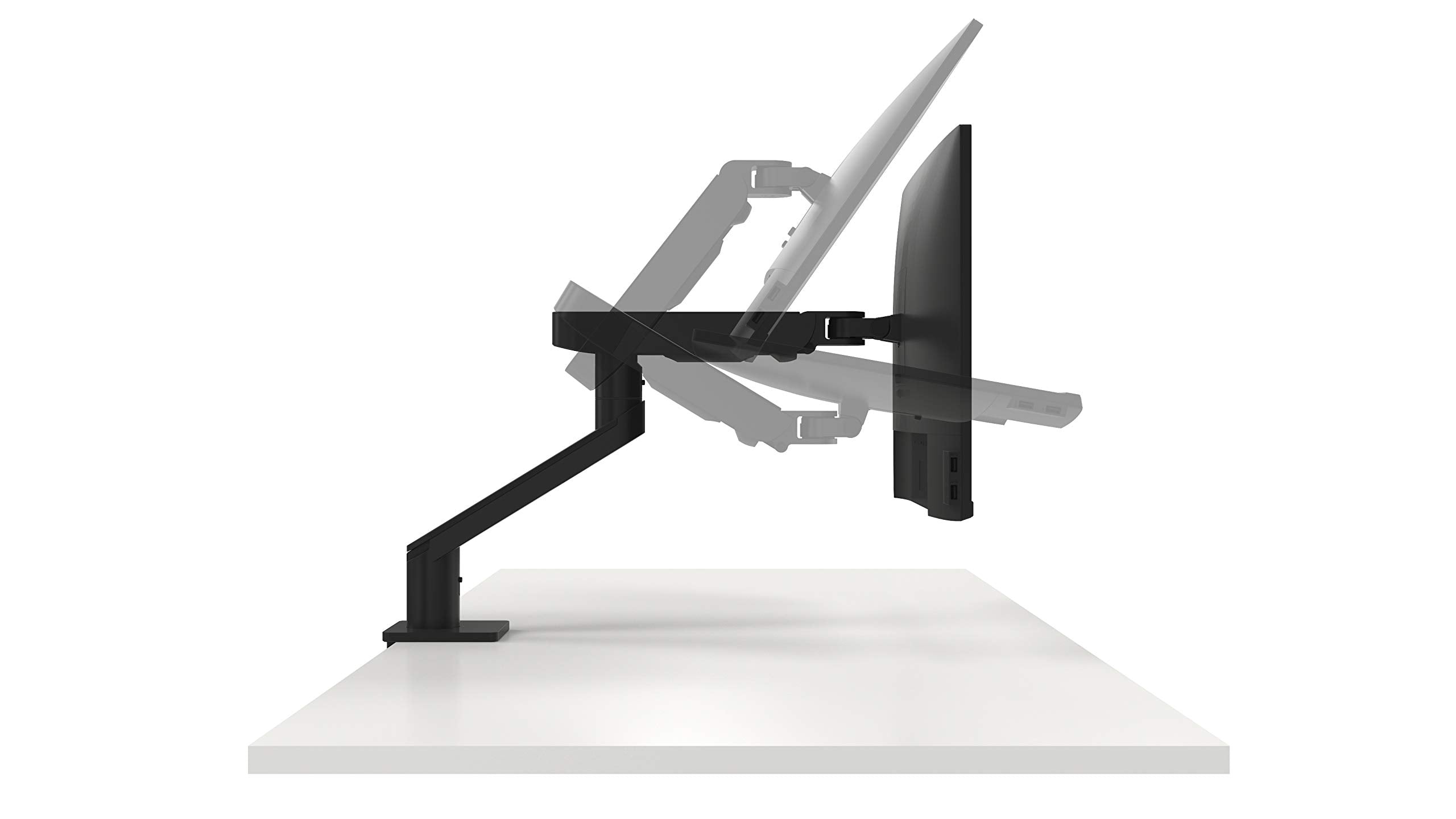 Dell Single Monitor Arm   MSA20   Mounting kit   for LCD Display (Adjustable arm)   Black   Screen Size: 19' 38'   mounting Interface: 100 x 100 mm   Desk mountable