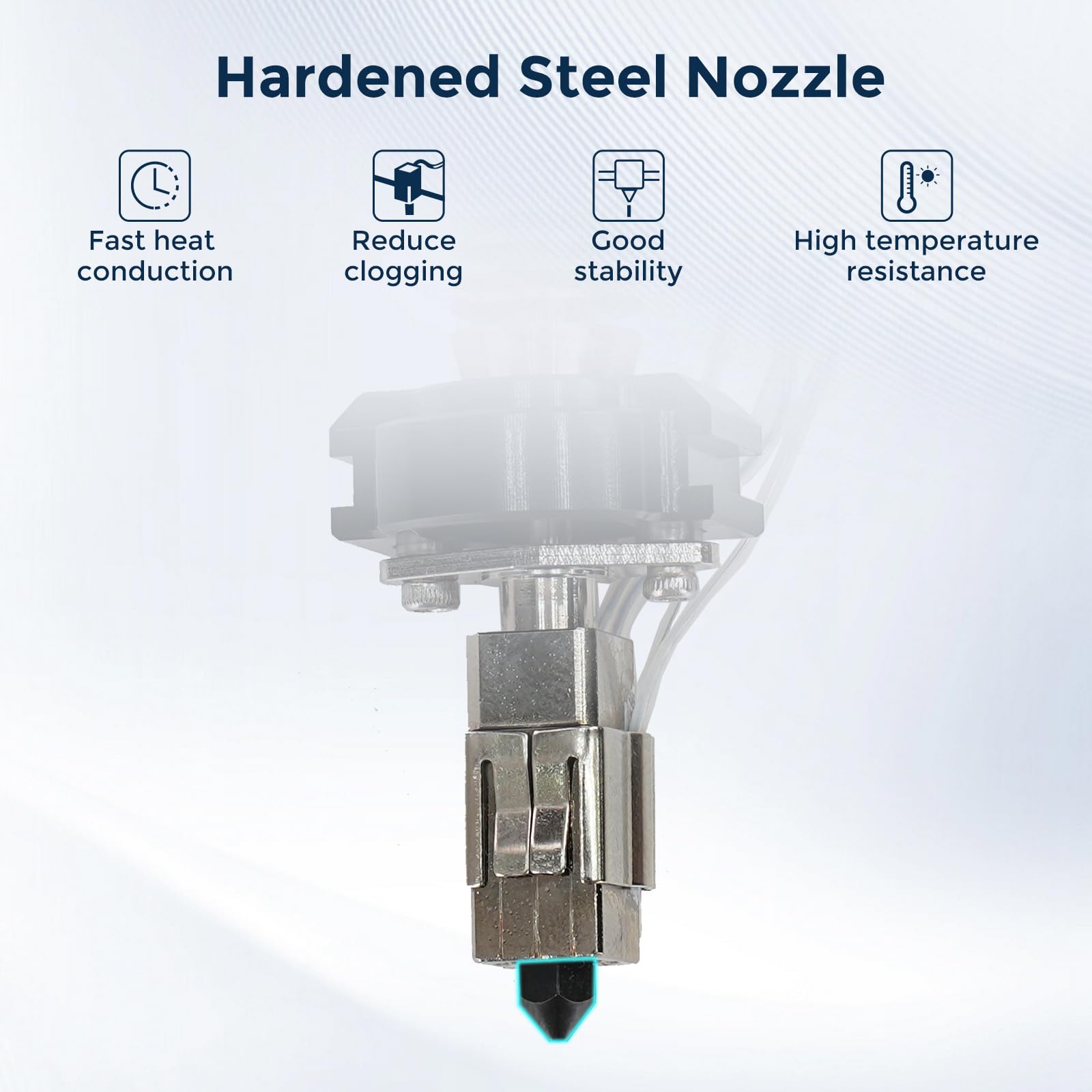 Comgrow 2 Pack A1 Mini/A1 Hotend, Print Head Hot End Kit Extruder High-Temperature 0.4Mm Hardened Steel Nozzle Replacement With