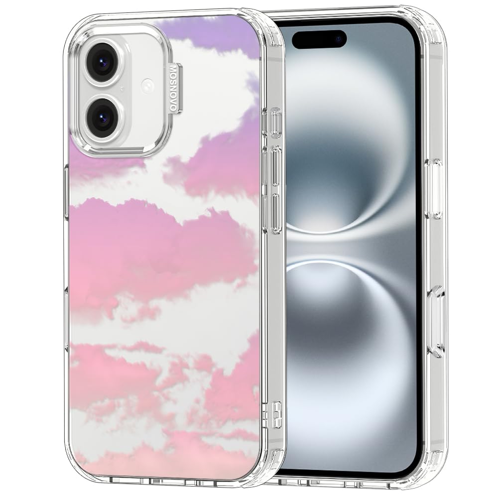 MOSNOVO for iPhone 16 Case, Shockproof Military-Grade Protection 6.6ft Drop Tested, Clear Phone Case for iPhone 16, Sunset Glow 