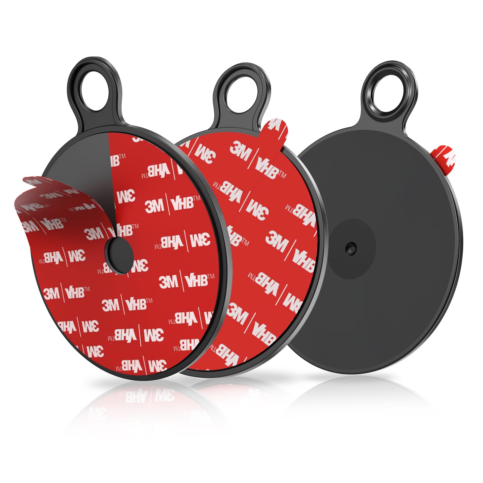 Apps2Car Dashboard Pad Mounting Disk For Suction Cup Phone Mount & Tom Tom Garmin Gps Suction Mount Sat Nav Dash Cam Holder Stick On Universal Dash Mount Pad W/3M Adhesive 70Mm Diameter 3 Pcs