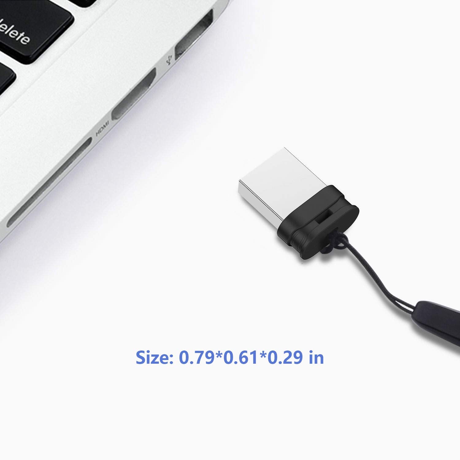 K&Zz 32Gb 2 Pack Ultra Fit Usb Flash Drives Small Thumb Drive With Lanyard Low Profile Usb Drive Mini Flash Drive 32 Gb Usb 2.0 Memory Stick Zip Drive, Black