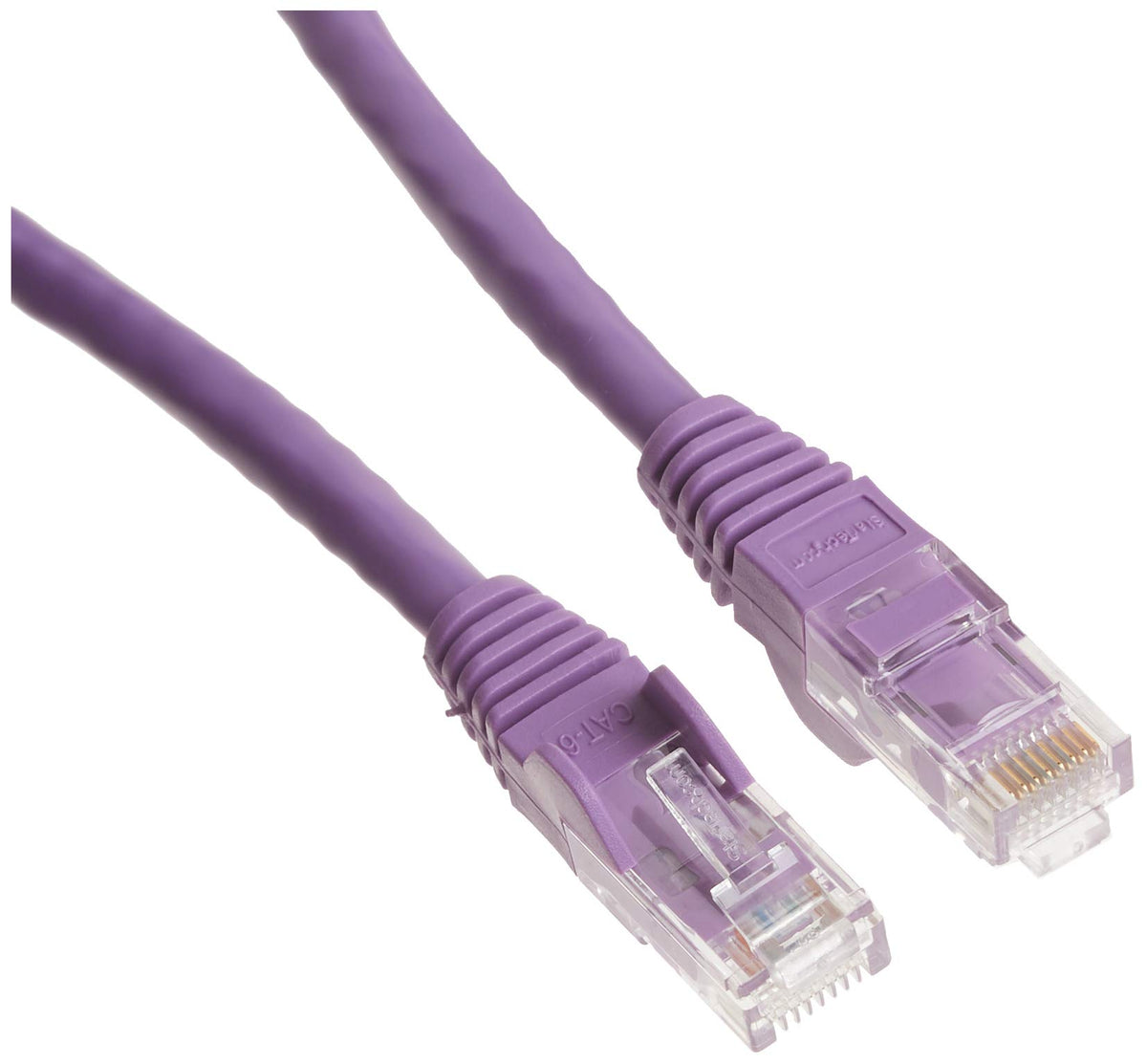 StarTech.com 8ft CAT6 Ethernet Cable   Purple CAT 6 Gigabit Ethernet Wire  650MHz 100W PoE RJ45 UTP Network/Patch Cord Snagless w/Strain Relief Fluke Tested/Wiring is UL Certified/TIA (N6PATCH8PL)