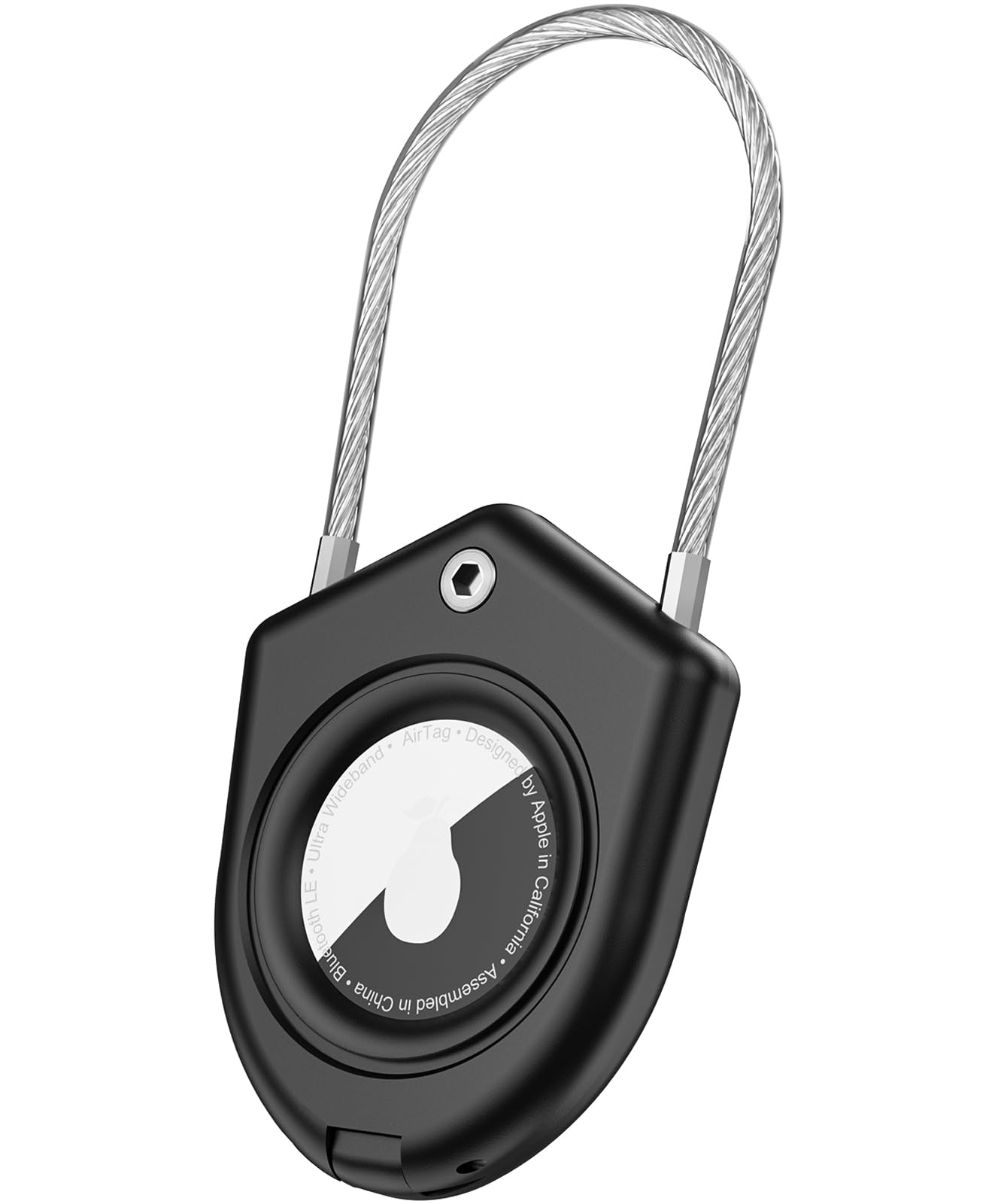 Airtag Case And Holder, Apple Air Tag Cases With Secure Wire Cable, Anti Scratch For Keychains, Luggage, Bicycle & Pet Wearing,