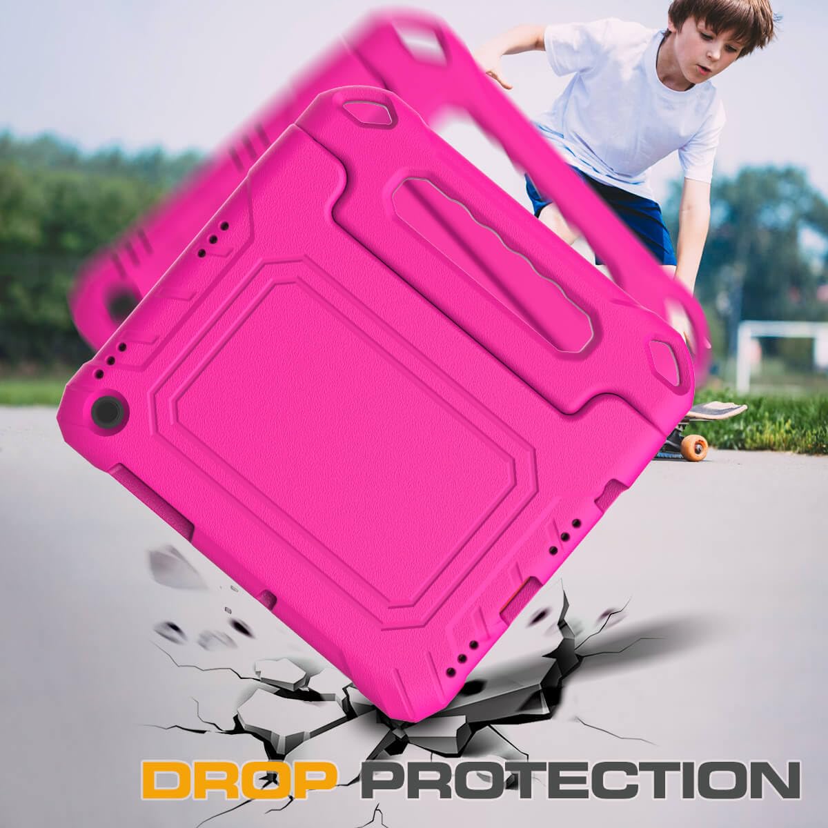 Toevek Kids Case For Samsung Galaxy Tab A9 Plus 11'' Tablet, Built In Screen Protector, Shockproof Handle Stand Protective Cover