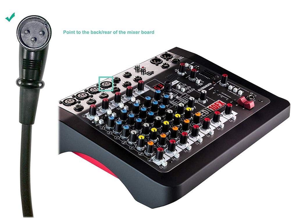 Right Angle Xlr Cable, Dmx Cable 3Ft, 90 Degree Xlr Male To Female, Balanced Microphone Cables