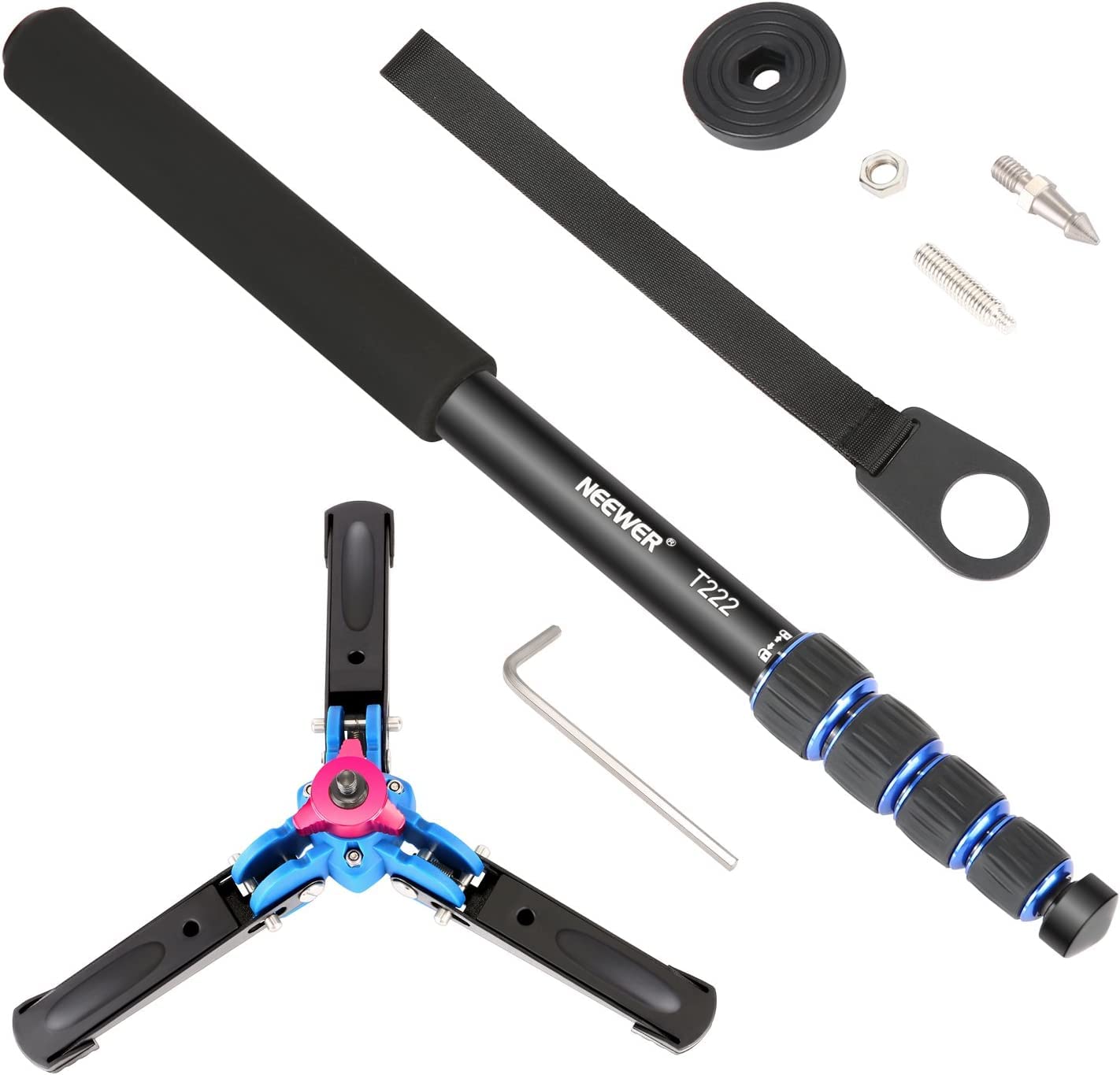 Neewer Extendable Camera Monopod With Detachable And Foldable Stand Base: Aluminium Alloy, Height 52 168 Cm For Nikon Sony Dslr;