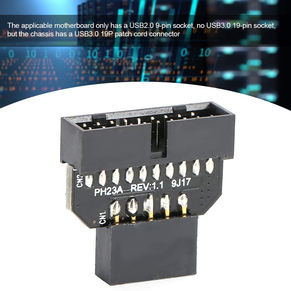 Sugoyi Usb 2.0 9 Pin To Usb 3.0 19P Motherboard Adapter Converter Adapter, Computer Mainboard Adapter, For Pc Computer Desktop(P
