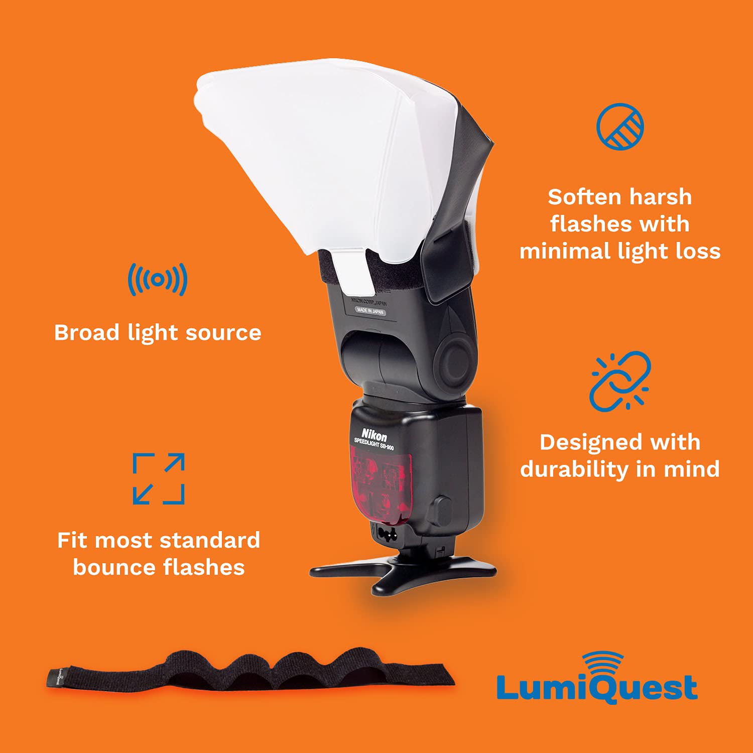Lumiquest Ultrasoft Frosted Photography Lighting Diffuser, Compact Modifier With Ultrastrap, Camera Lighting, Universal Portable