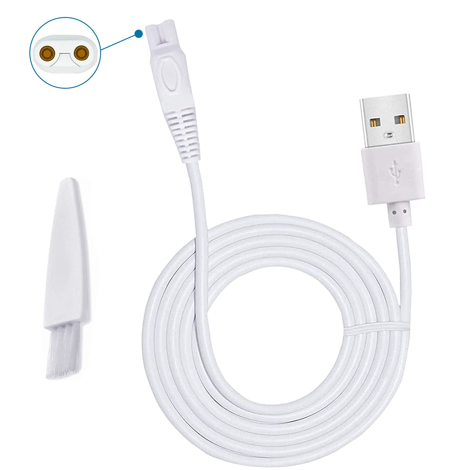 Shaver Charger Compatible With Finishing Touch Flawless Body Trimmer & Legs Hair Remover Electric Shaver Usb Charging Cord With