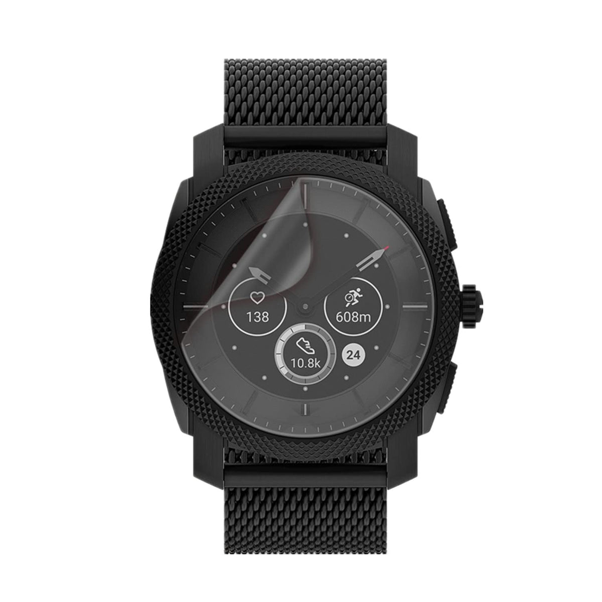 Aemus Compatible For Fossil Neutra Gen 6 / Machine Gen 6 Hybrid Smart Watch Screen Protector Flexible Anti-Bubble Hd Pet Film