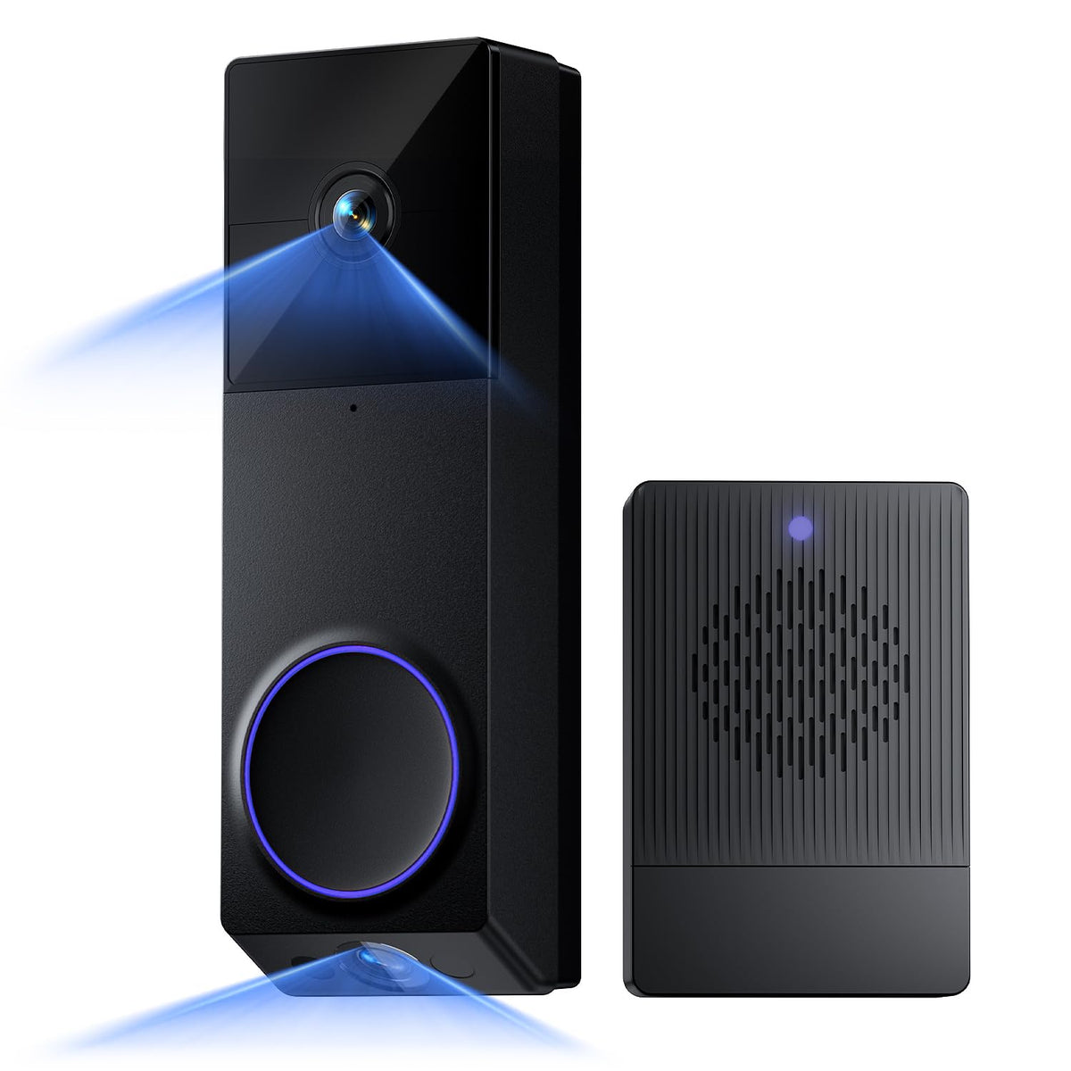 Wyze Wireless Duo Cam Video Doorbell (Chime Included), Battery Powered, 2K Full Hd Video, 2 Cameras (People And Package), 2-Way 