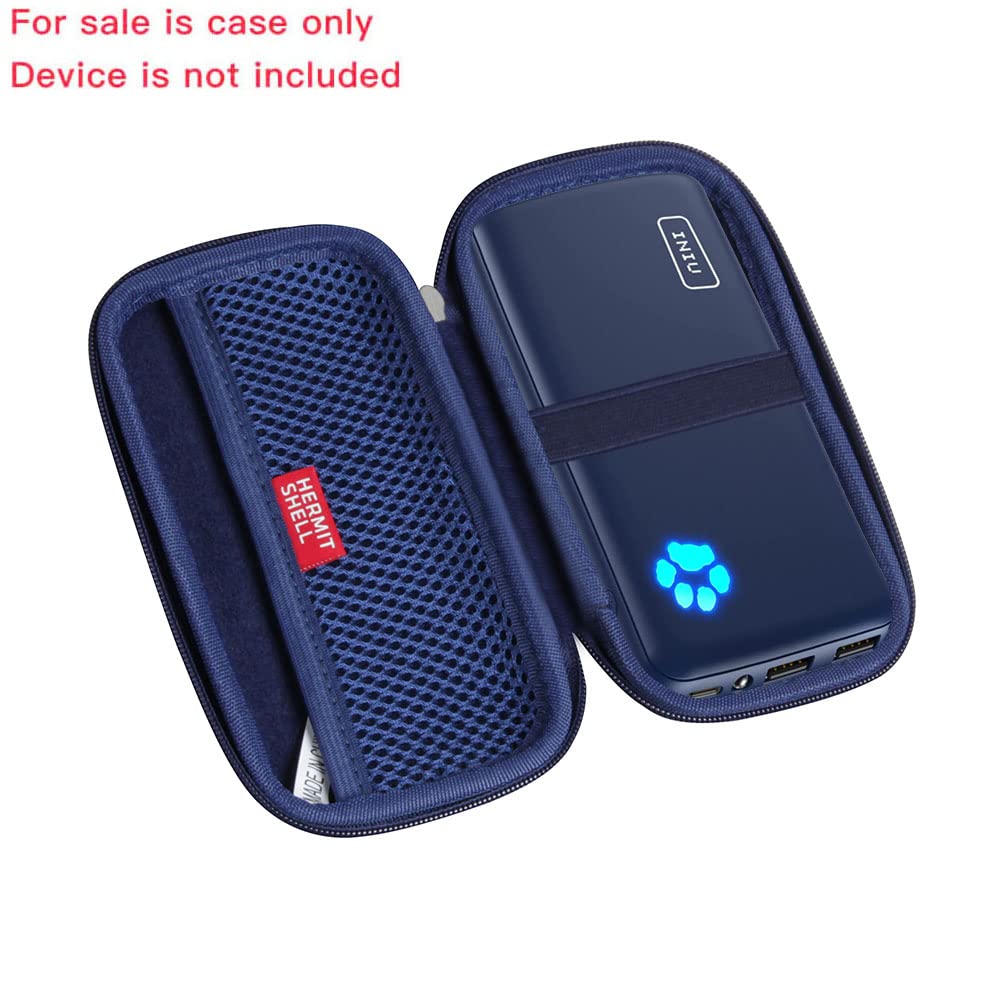 Hermitshell Hard Travel Case For Iniu Portable Charger 10000Mah Power Bank [2022 Version] (Blue)