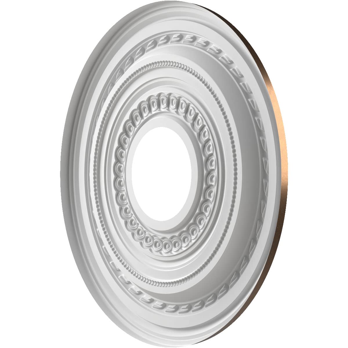 Ekena Millwork Cmp13Cocab Cole Thermoformed Pvc Ceiling Medallion (Fits Canopies Up To 4 1/4), 13Od X 3 1/2Id X 3/4P, Metallic A