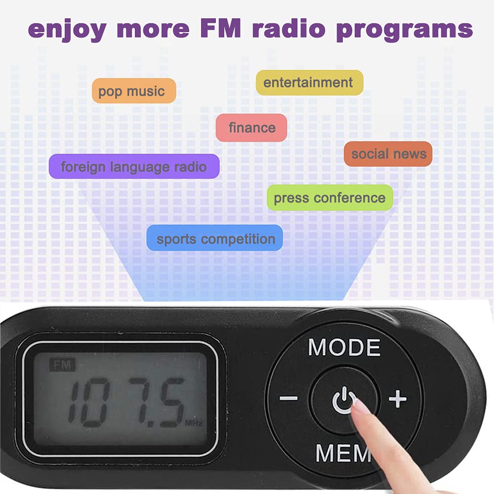 Portable Radio Fm With Best Reception And Excellent Sound, 20 Preset Stations, Battery Operated Walkman With Scan And Preset Fun