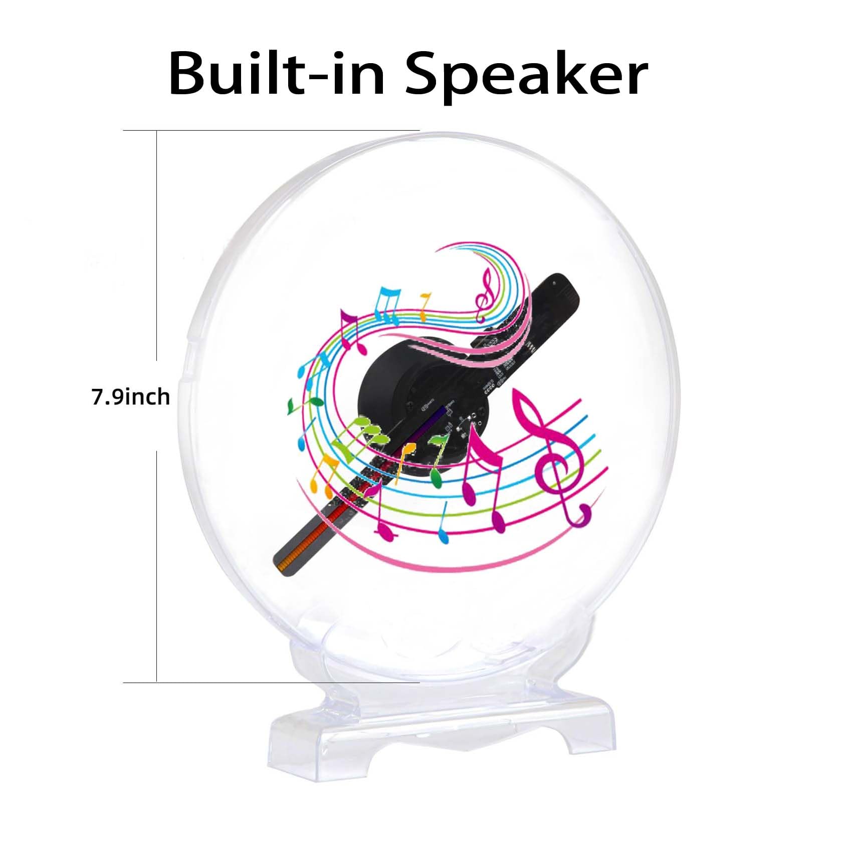3D Hologram Fan, 7.9 Inch Wifi Hologram Fan Desktop With Cover,Portable Holographic Fan Projector Advertising Display For Store
