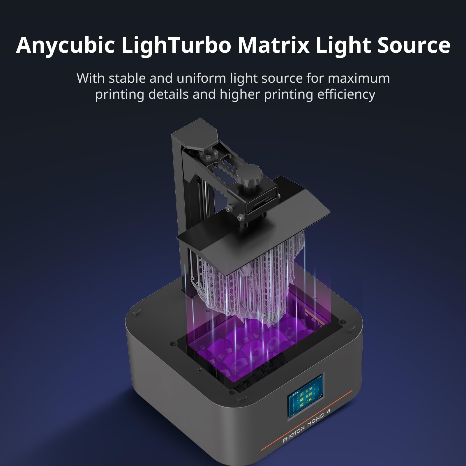 Anycubic 10K Resin 3D Printer, Photon Mono 4 Lcd 3D Printer With 7-Inch Mono Screen, Upgraded Lighturbo Matrix And Printing Plat