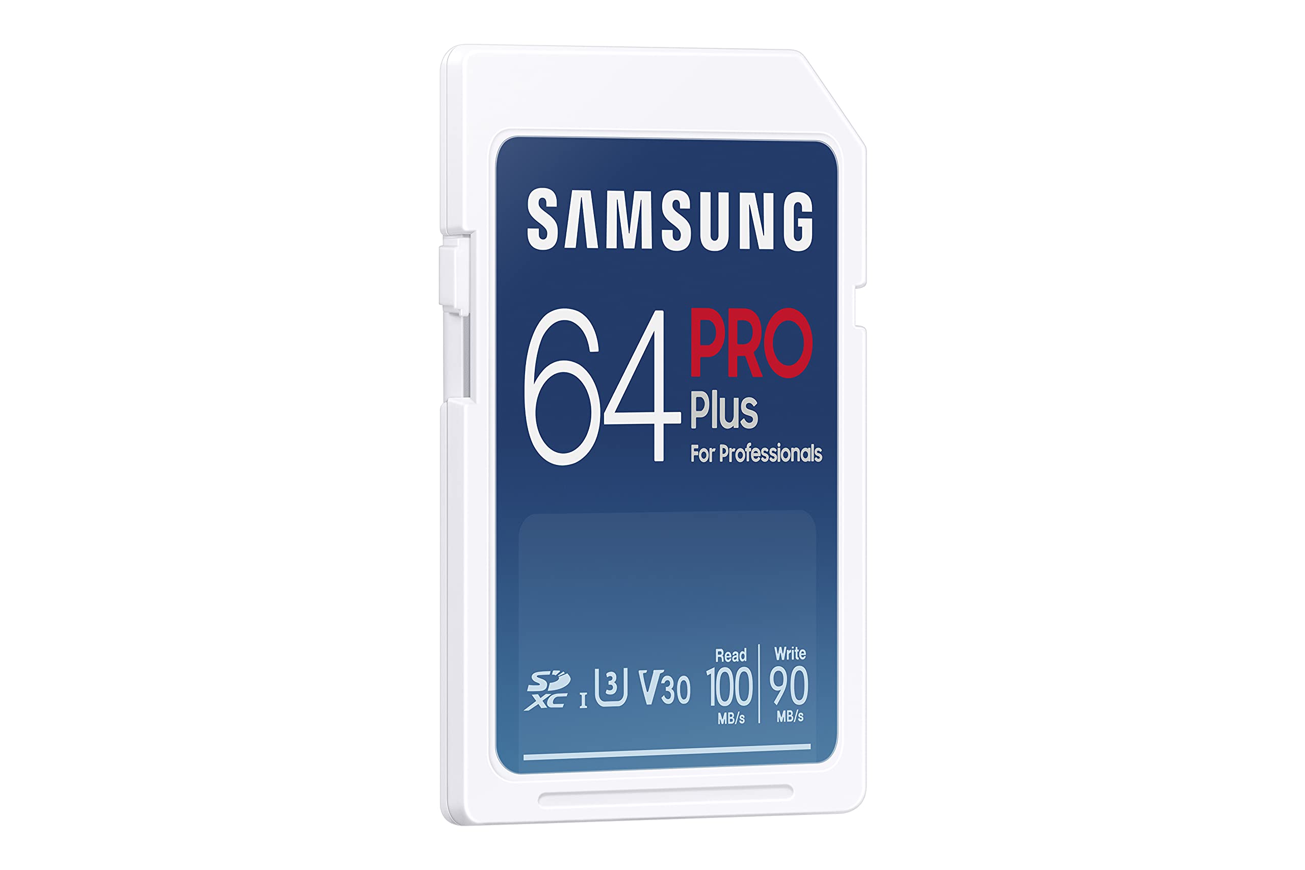 Samsung Pro Plus Sdxc 64Gb Full Size Sd Memory Card W/Adapter, Supports 4K Uhd Video, Storage Expansion For Digital Media Profes