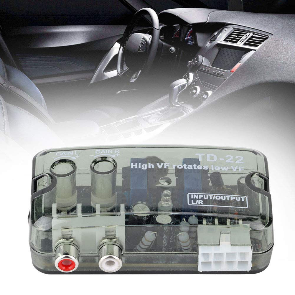 Acouto Car Audio Converter Stereo High To Low Frequency Speaker Level Converter Auto Amp Subwoofer Amplifier Cd Player High To L