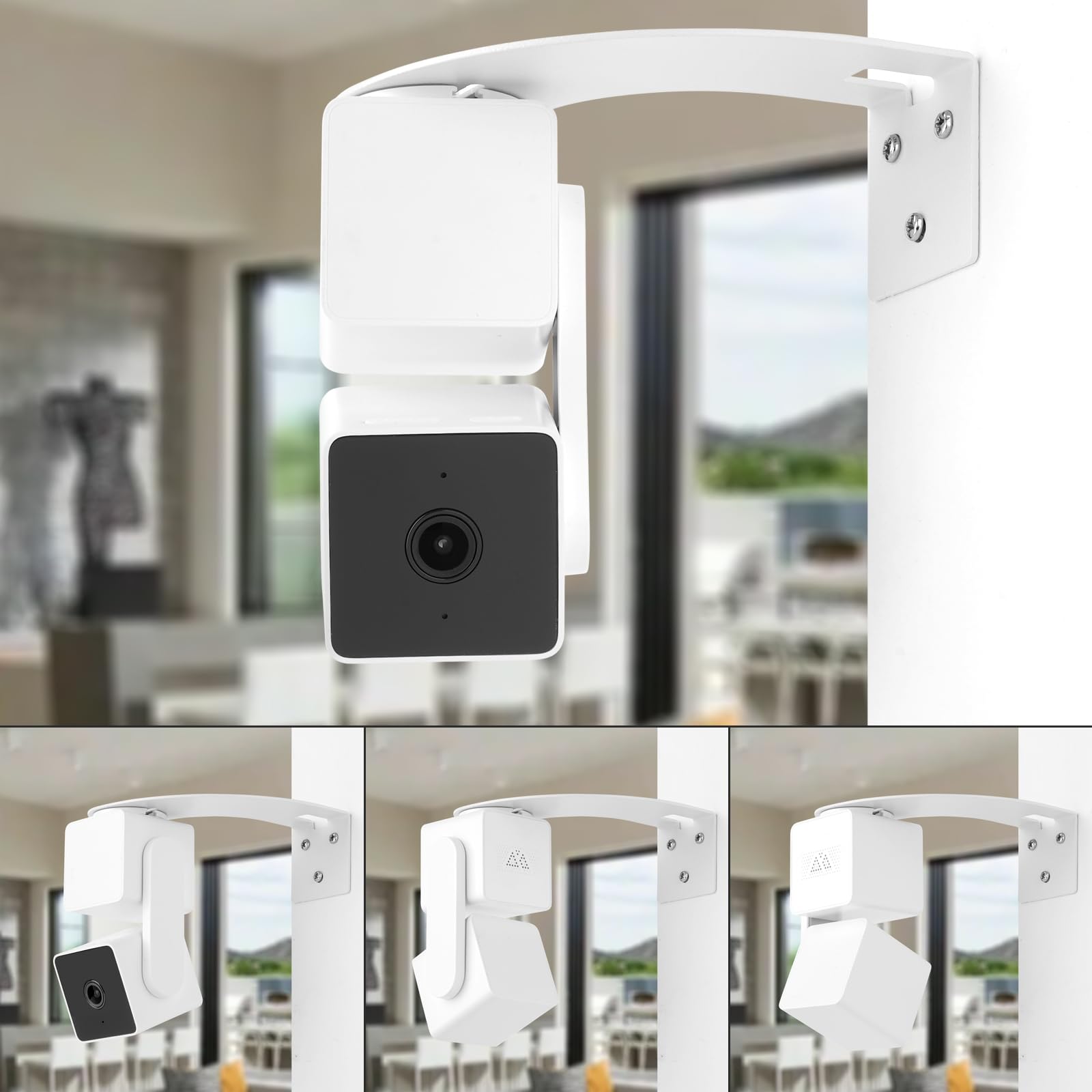 2Pack Corner Camera Wall Mount For Wyze Cam Pan V3/Wyze Cam V4,Maximum Coverage Of 270� On Both Sides Of The House,Reducing Blind Spots,Extended Corner Wall Mount Bracket For Wyze Cam