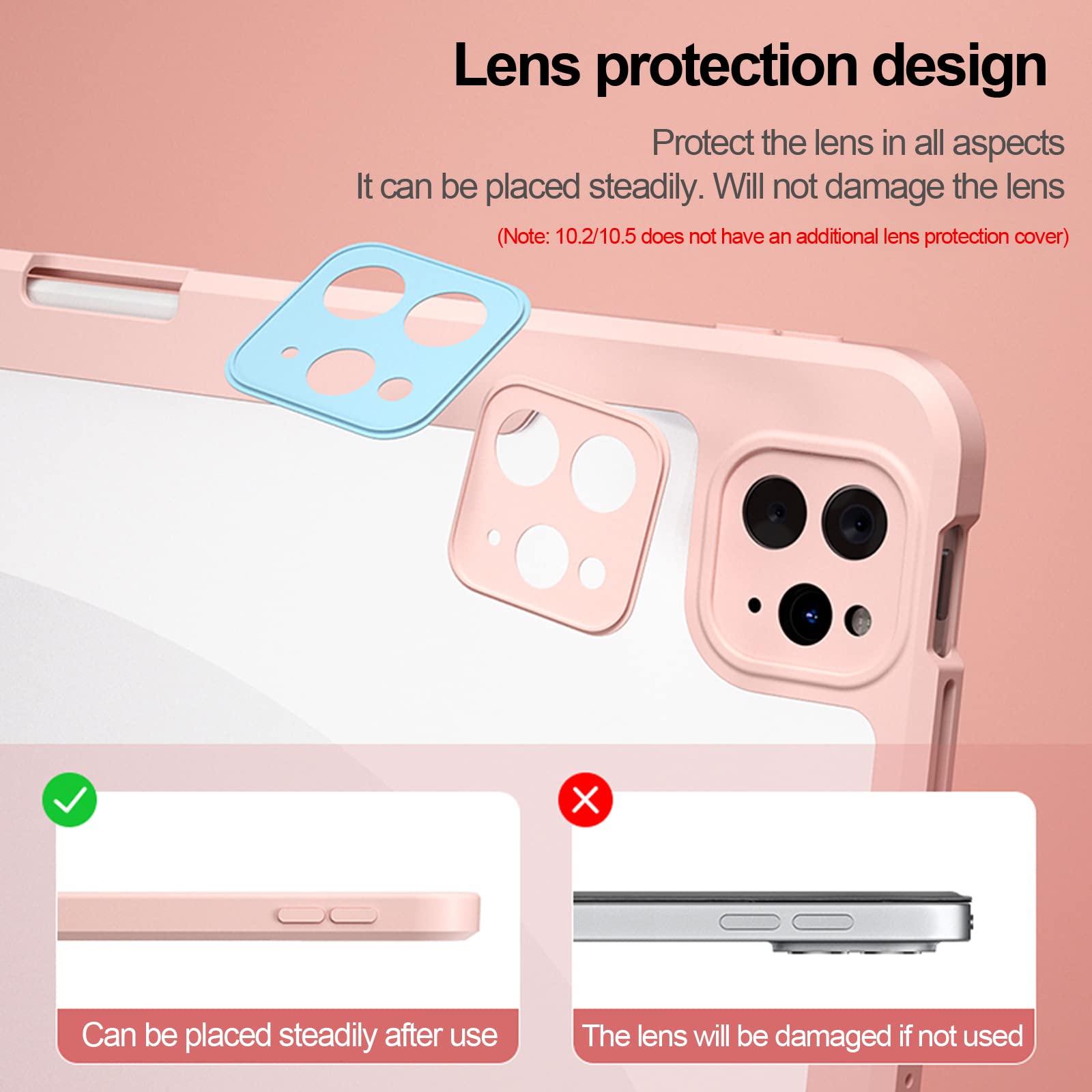 Abeifan Detachable Case For Ipad Air 6Th Gen 11 Inch 2024 / Air 5Th/4Th Gen, Ipad Pro 11 Inch With Pencil Holder   Clear Acrylic