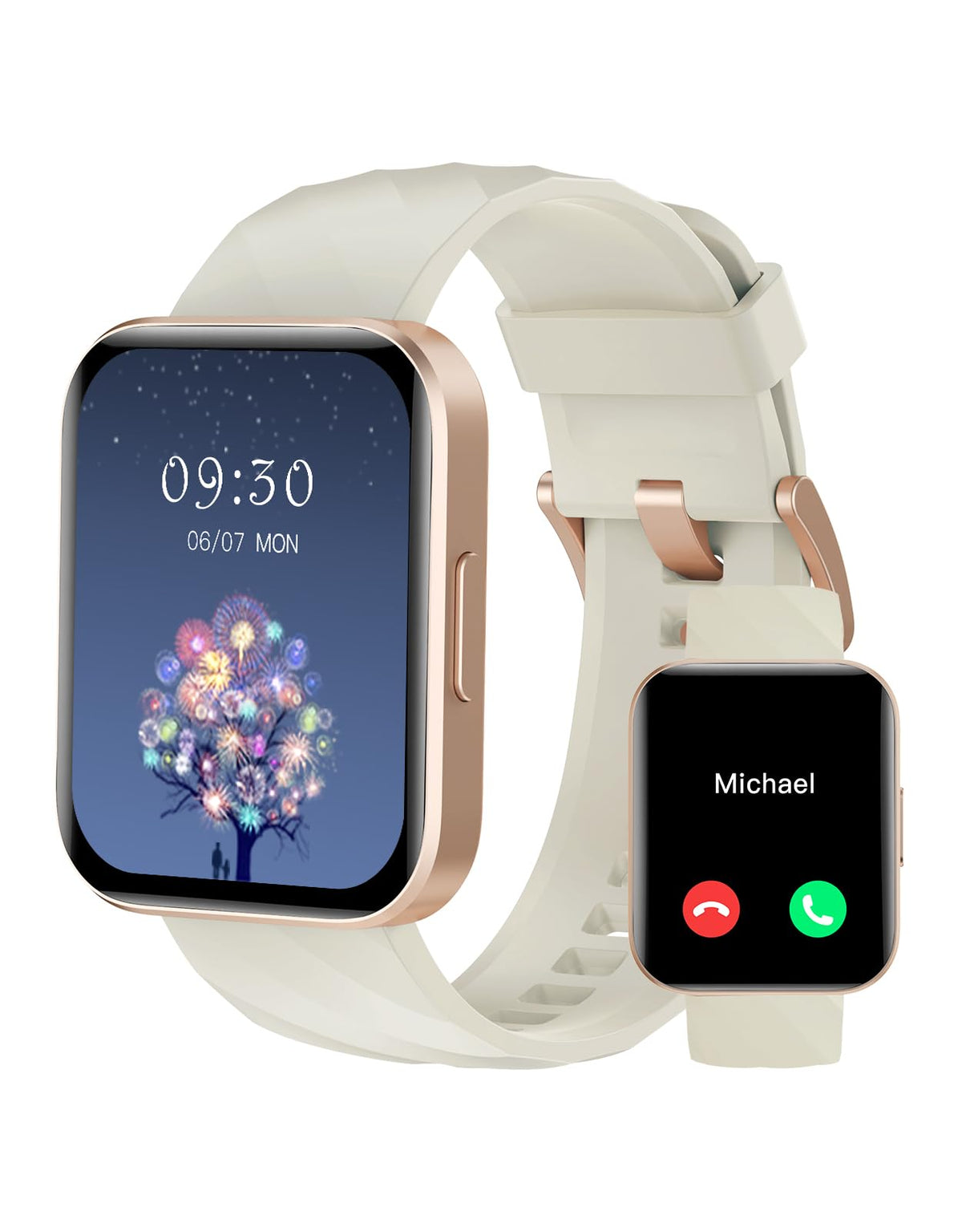 Ruimen Smart Watches For Women Men (Answer/Make Calls) Compatible With Iphone/Android Phones, 1.85'' Hd Screen Fitness Tracker H