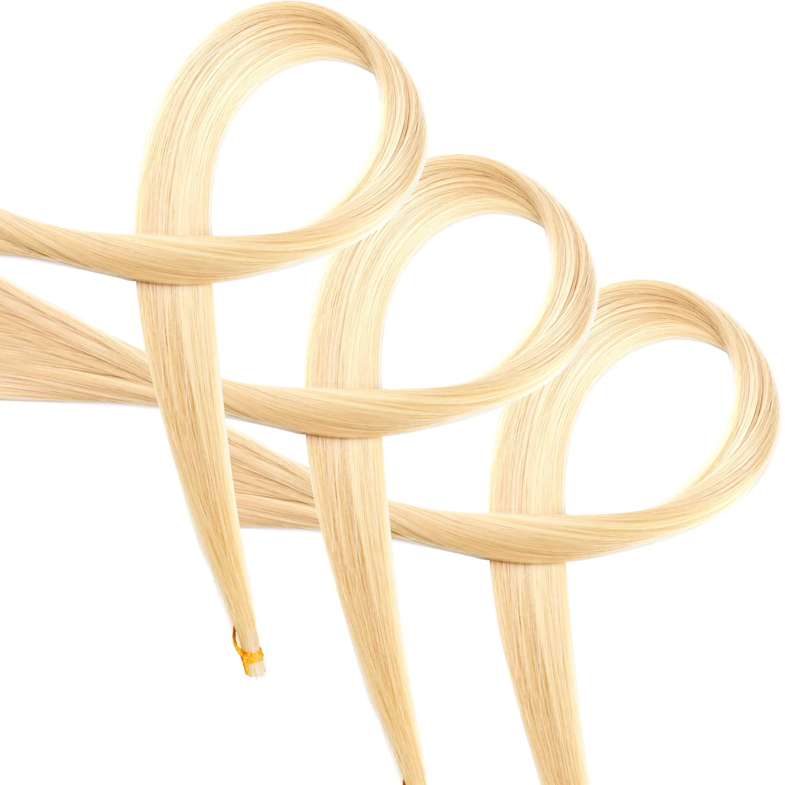 Boao 3 Hanks Violin Bow Hair Replacement Kit 31.5 Inches Fiddle Bow Rehair Tools Musical Mongolian Horse Hair for Violin Cello A