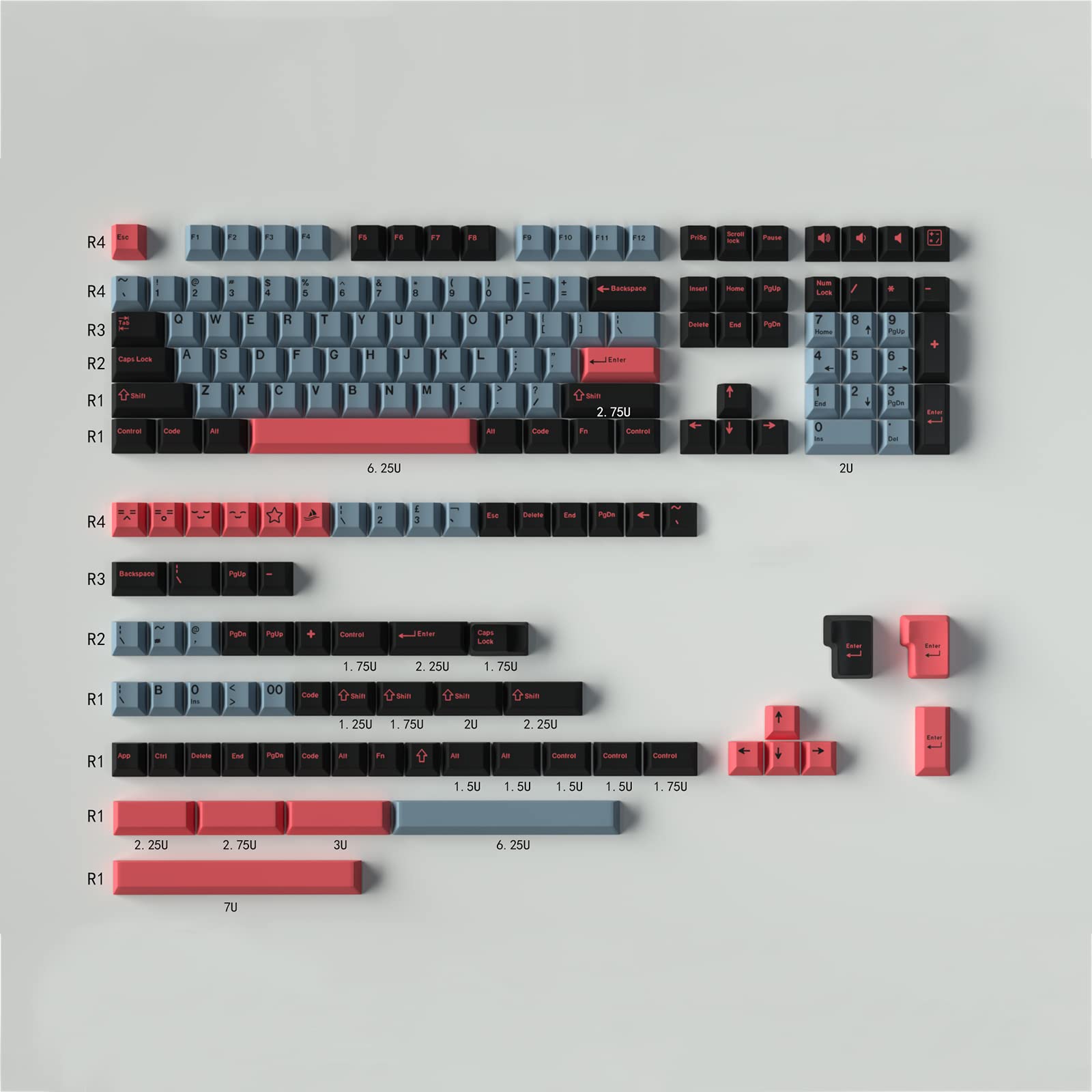 8008 Keycaps 172 Keys Cherry Profile Doubleshot Keycap Set Fit For 60% 65% 95% Cherry Mx Switches Iso Ansi Layout Mechanical Key