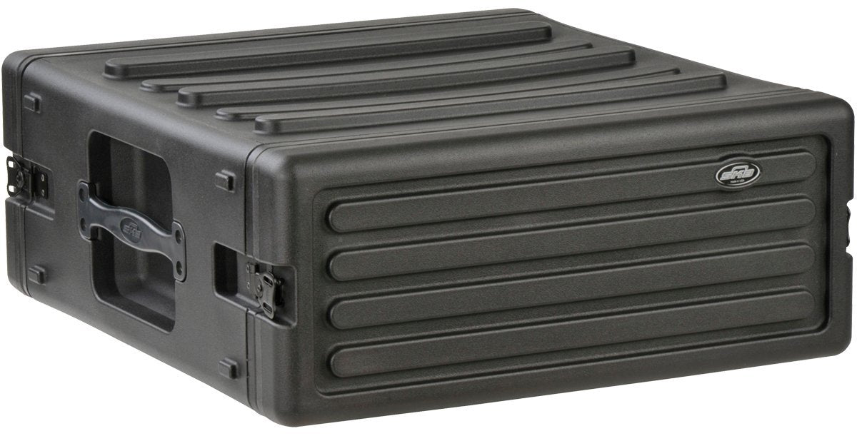 Skb Cases 4U Rseries Standard Roto Molded Lldpe Rack With Flush Carry Handles And Non Slip Rubber Feet, Includes Rack Mount Screws