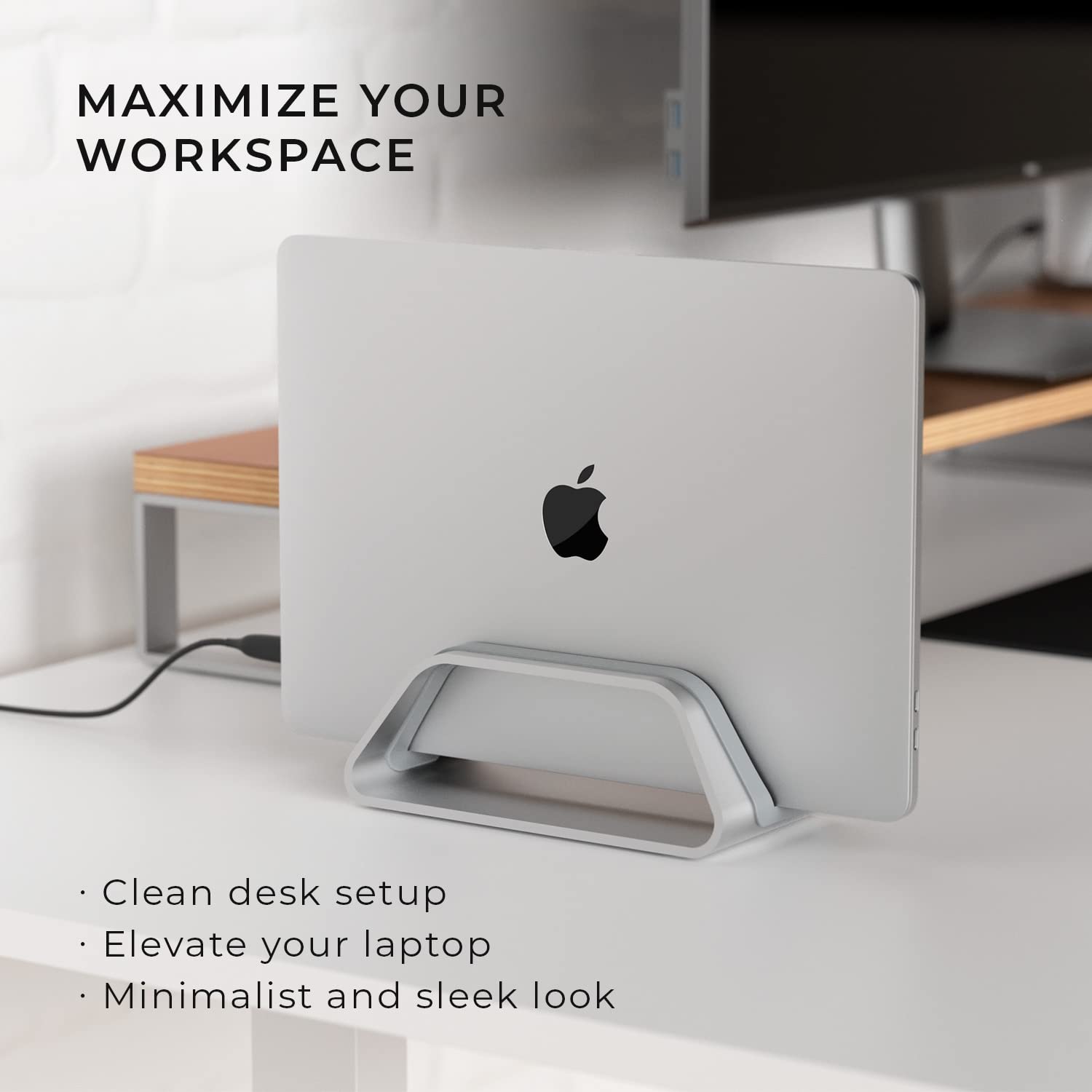 Humancentric Vertical Laptop Stand For Macbook, Compatible With Macbook Pro Stand, Macbook Air Stand, Laptop Holder For Apple La