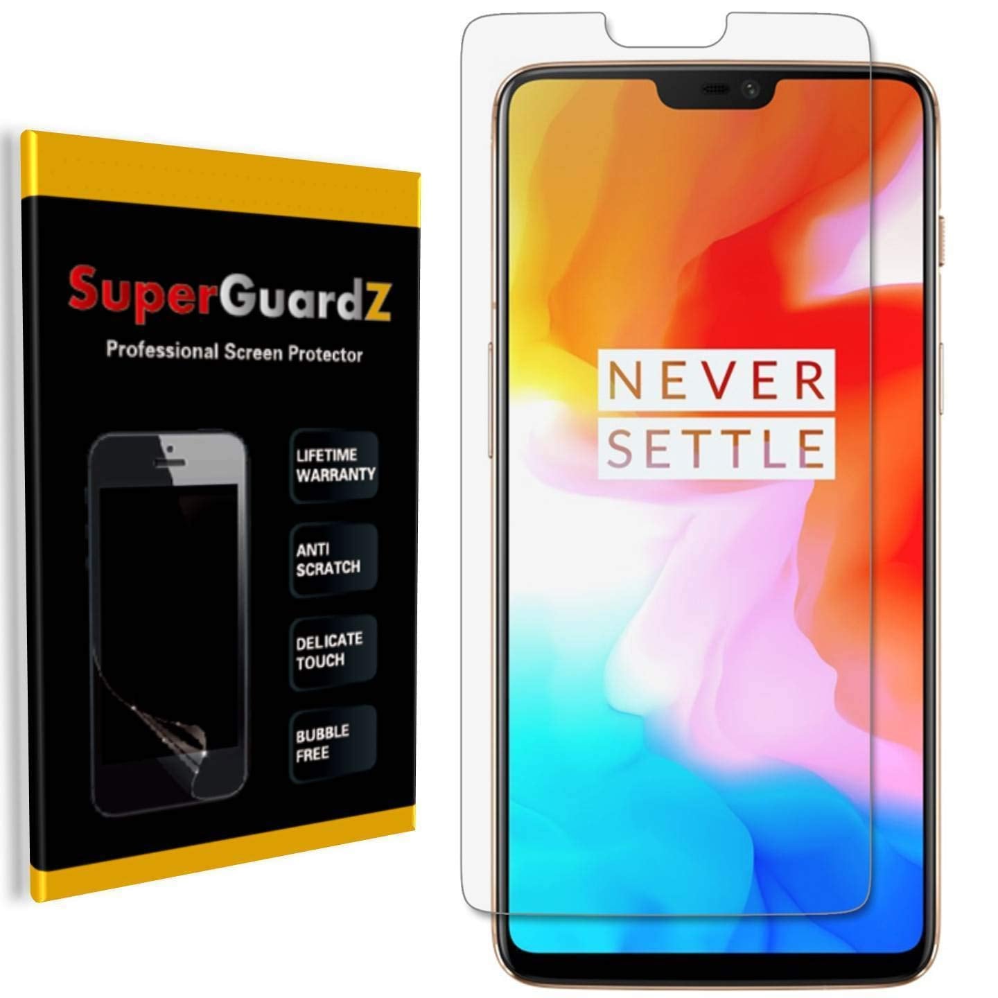 [8 Pack] For Oneplus 6 Screen Protector, Superguardz, Ultra Clear, Anti Scratch, Anti Bubble [Lifetime Replacement]