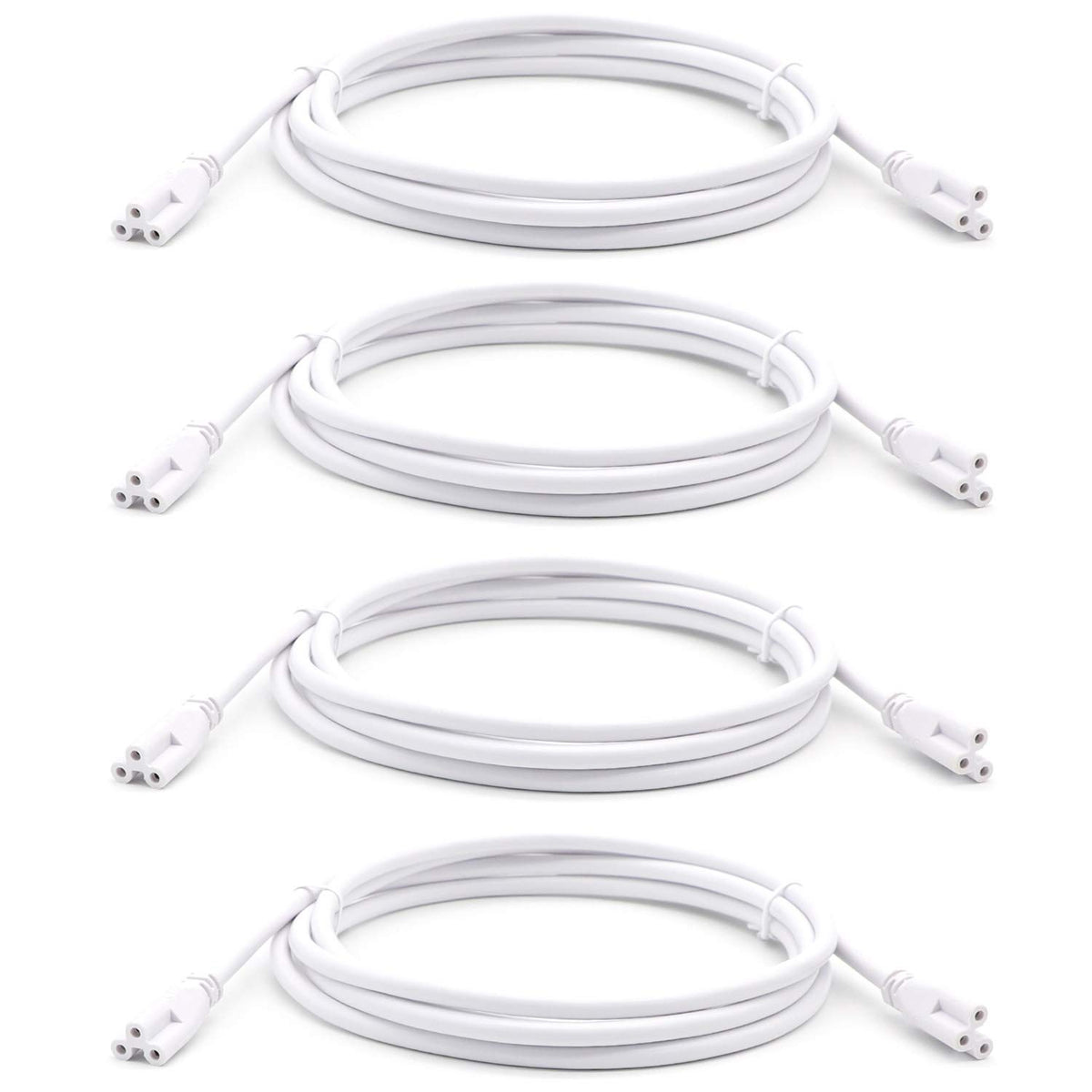 6Ft (70 55/64'') T5 T8 Tube Light Fixture Led Linkable Cord, Double End Connector Cable, Power Extension Wire For Led Integrated