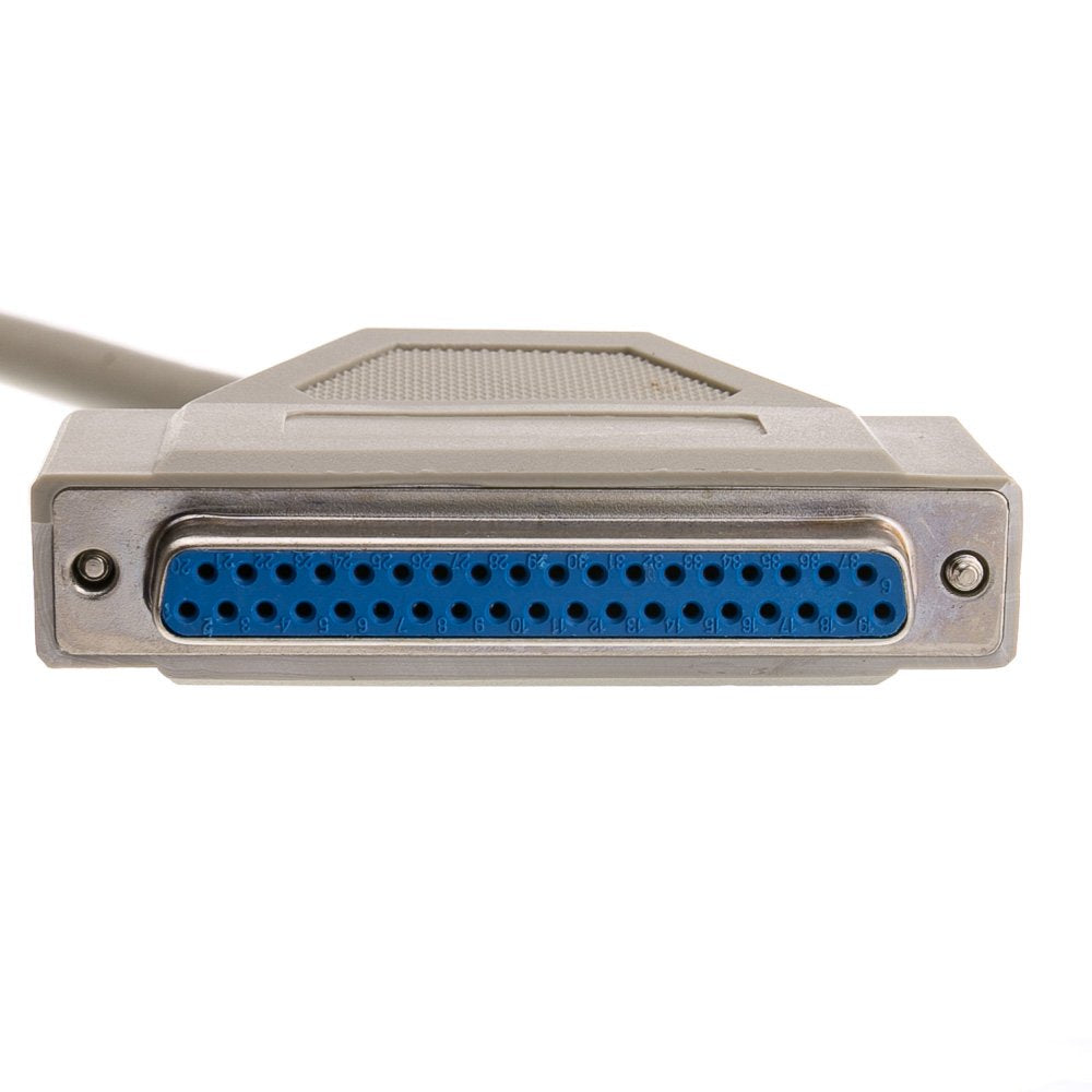 Cablewholesale 10 Feet Serial Extension Cable, Db37 Male To Db37 Female, 37 Conductor, 1:1, Beige, Serial Extender For Printer,