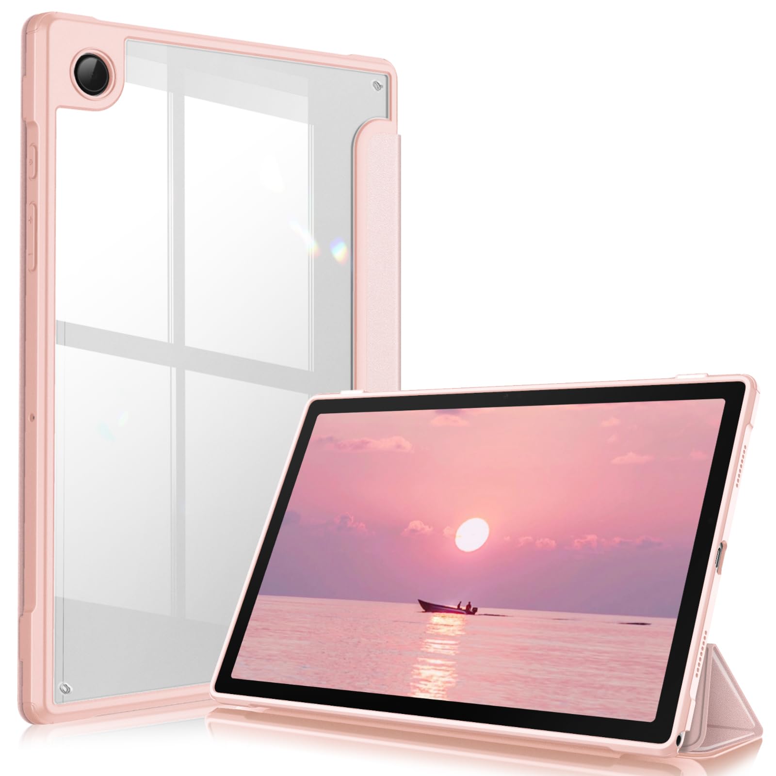 Fintie Hybrid Slim Case for Samsung Galaxy Tab A8 10.5 Inch 2022 Model (SM-X200/X205/X207), Shockproof Cover with Clear Transpar
