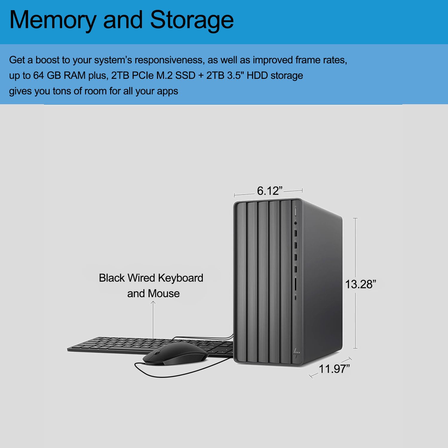 Hp Envy Desktop, Intel Core I7-13700, 16Gb Ram, 1Tb Ssd, Sd Card Reader, Hdmi, Vga, Rj45, Wired Keyboard & Mouse, Wi-Fi 6, Windo