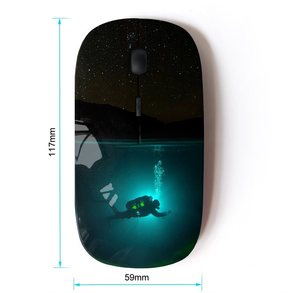 Koolmouse [ Optical 2.4G Wireless Mouse [ Scuba Diver Diving Underwater Tank Night ]