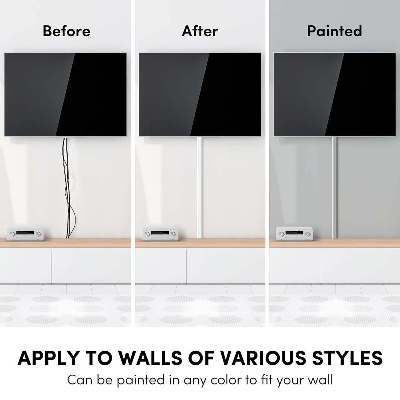 Eveo Cord Hider   306    Cord Cover Wall Cable Hider, Cable Concealer, Wire Hiders For Tv On Wall. Cable Management, Cord Hider