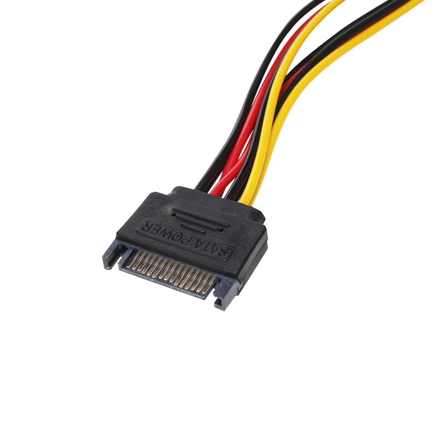 Sata Power Y Splitter Cable 2 Pack 15 Pin Sata Power Splitter Cable Adapter Sata 15 Pin Male To Dual Female Power Y- Cable 7 Inc