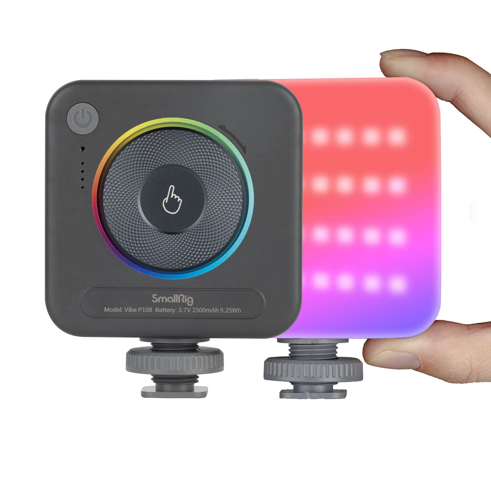 Smallrig P108 Rgb Video Light,Portable Led Camera Lights 360 Full Color Photography Lighting W 3 Cold Shoe, 2500Mah Rechargeable