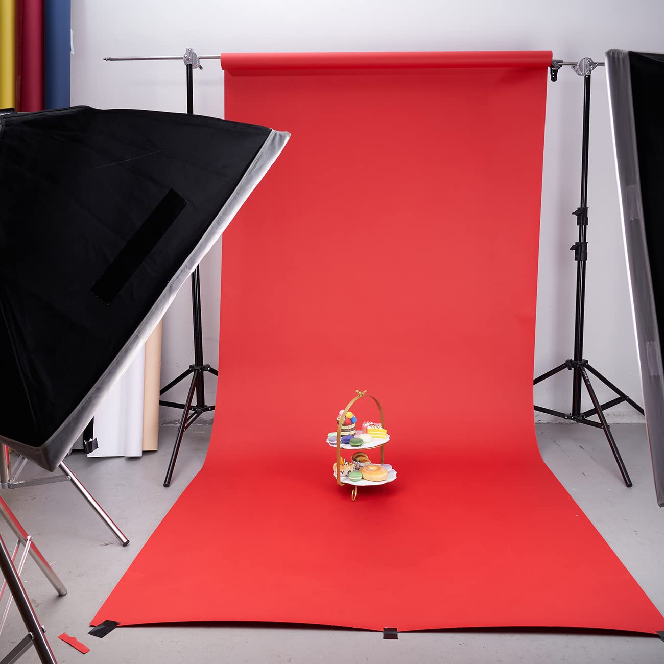 Yizhily Seamless Photogrphy Background Paper, Paper Backdrop Roll For Photoshoot, 53 X16, Scarlet