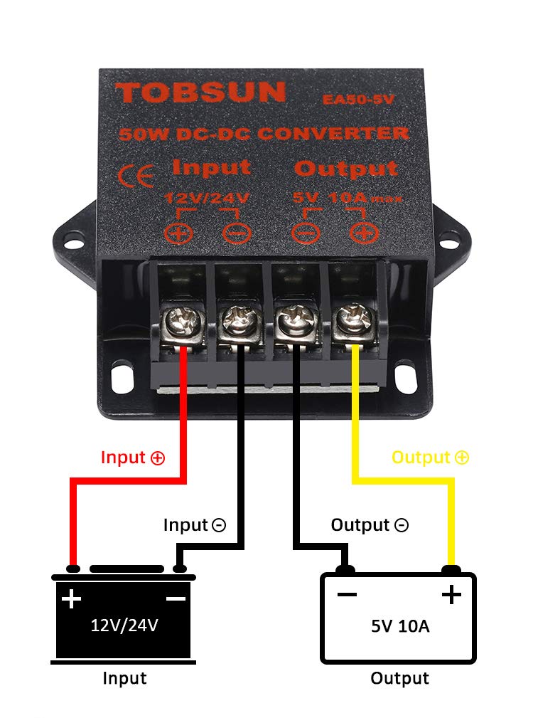 Dc 12V/24V To 5V 10A Converter   Voltage Regulator Step Down Buck Converter Power Supply Transformer (12V/24V To 5V 10A)