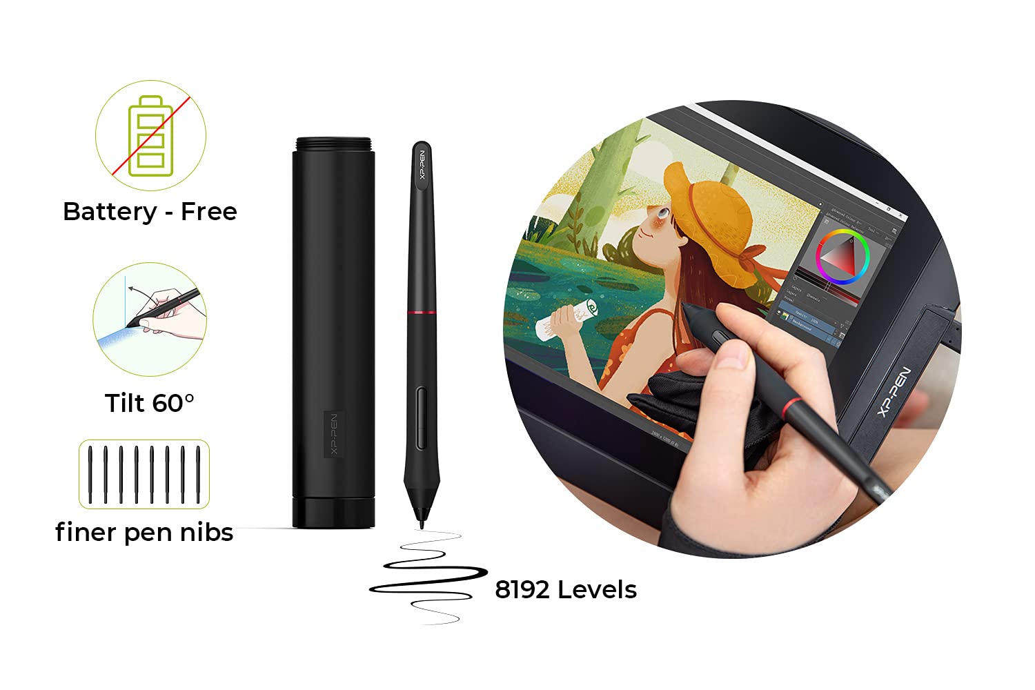 Xppen Artist12 Pro 11.6 Drawing Tablet With Screen Pen Display Full-Laminated Graphics Tablet With Tilt Function Battery-Free St
